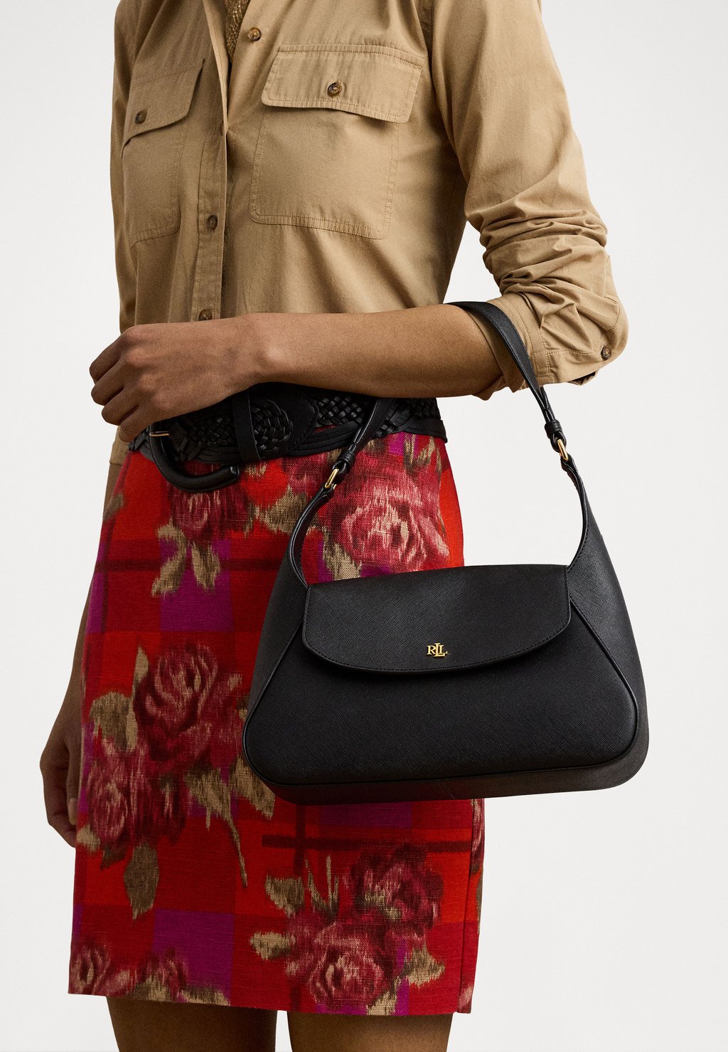 

Сумка CROSSHATCH MEDIUM SCHYLAR SHOULDER BAG Lauren Ralph Lauren, черный