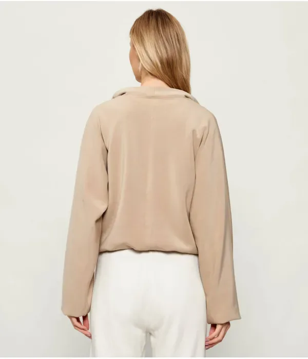 Куртка Эбейя cropped fit Boss, бежевый — фото 3