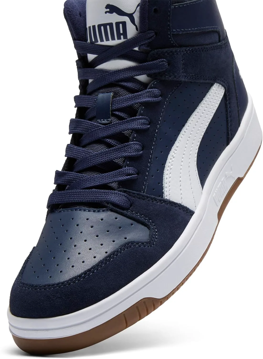 Кроссовки PUMA Rebound Layup, темно-синий/белый — фото 2