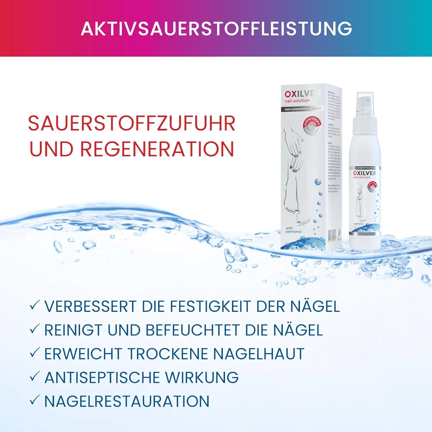 Спрей для ухода за ногтями и кутикулой NAIL Solution 100 мл Oxilver — фото 4