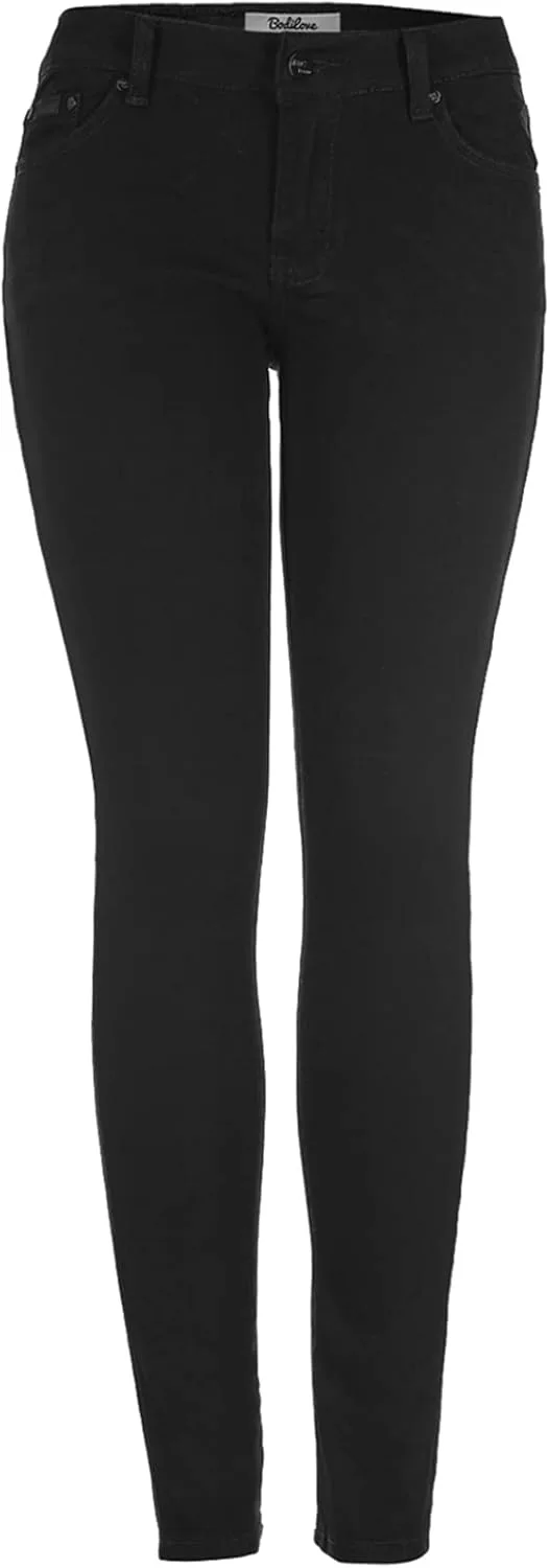 

2LUV Женские обтягивающие джинсы скинни с 5 карманами, темная кислотная мойка