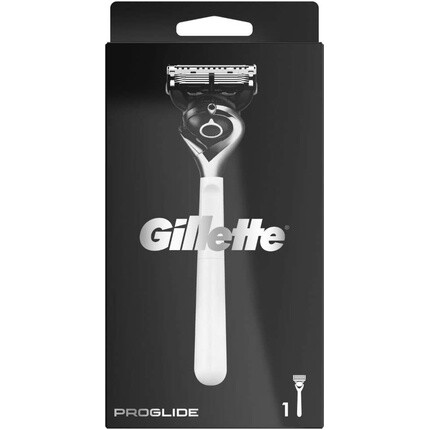 

Монохромная бритва Proglide для мужчин с триммерным лезвием для точного и скользящего покрытия - белая, Gillette