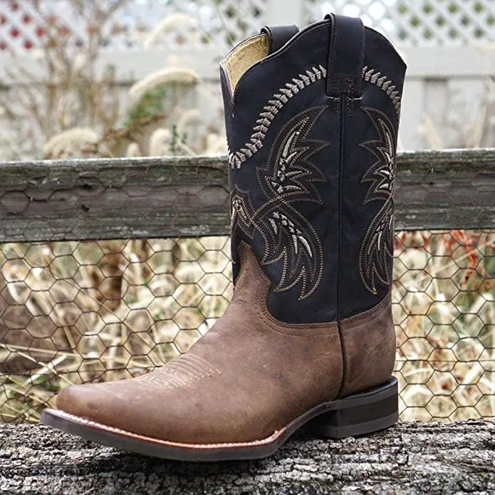 Мужские ковбойские сапоги Soto с квадратным носком H4002 Soto Boots — фото 3