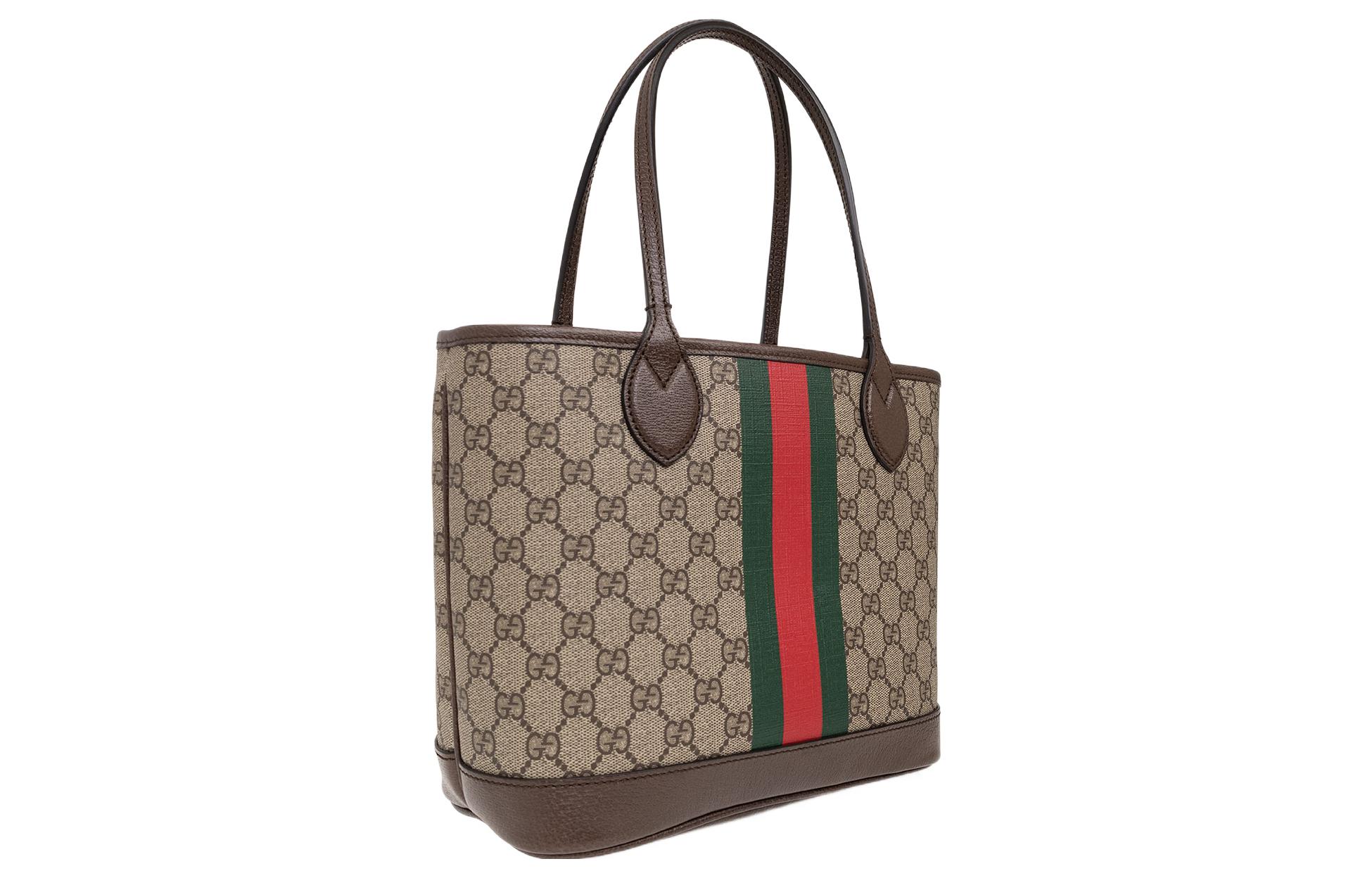 Сумка-шоппер GUCCI Ophidia из канваса с кожаными деталями — фото 3