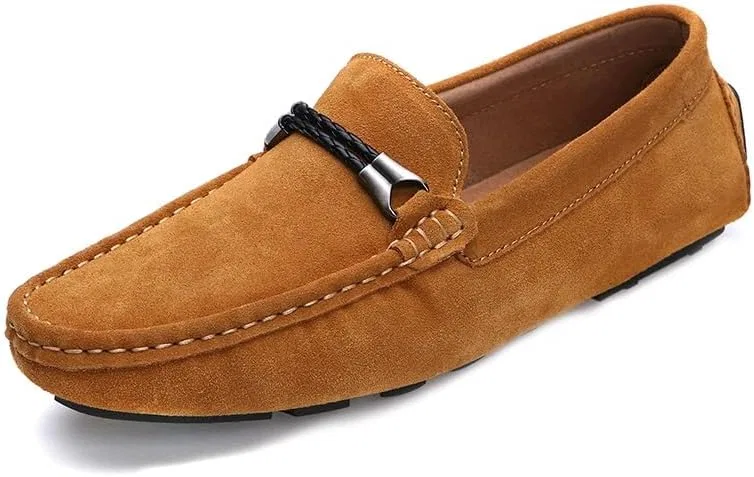 Мокасины мужские кожаные TAYGUM, модель Loafers, желтый