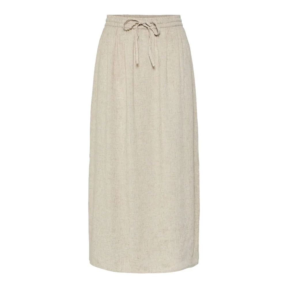 

Юбка Pieces Pia long skirt, бежевый
