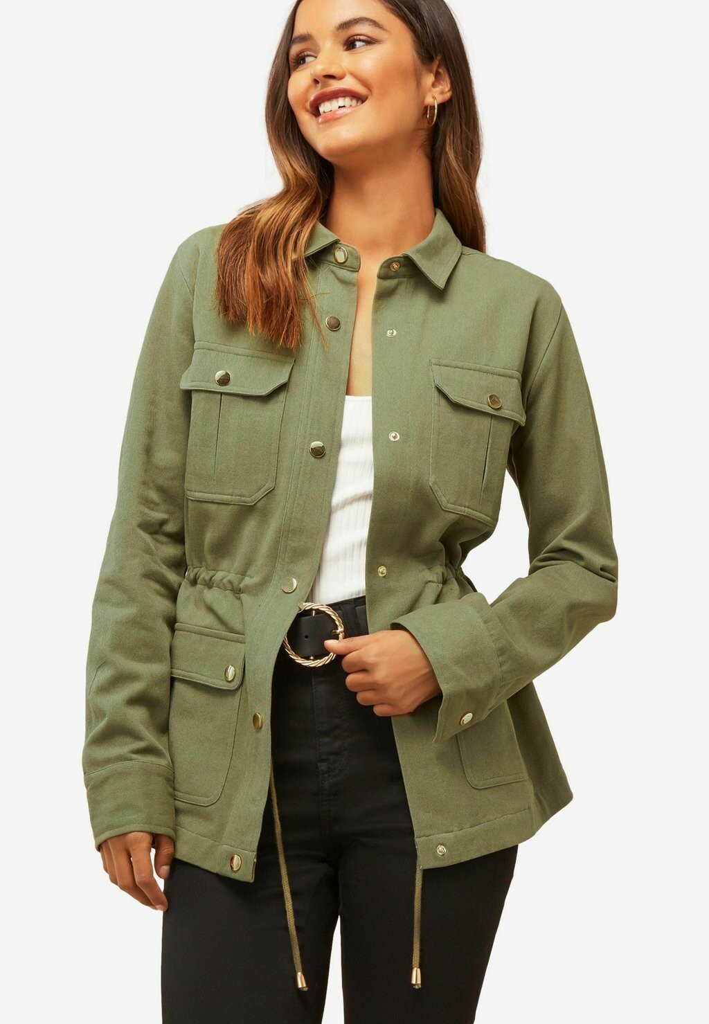 

Летняя куртка UTILITY POCKET BUTTON THROUGH Friends Like These, зеленый