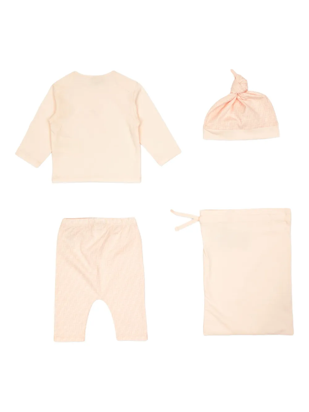 Подарочный набор с узором FF Fendi Kids, розовый — фото 2