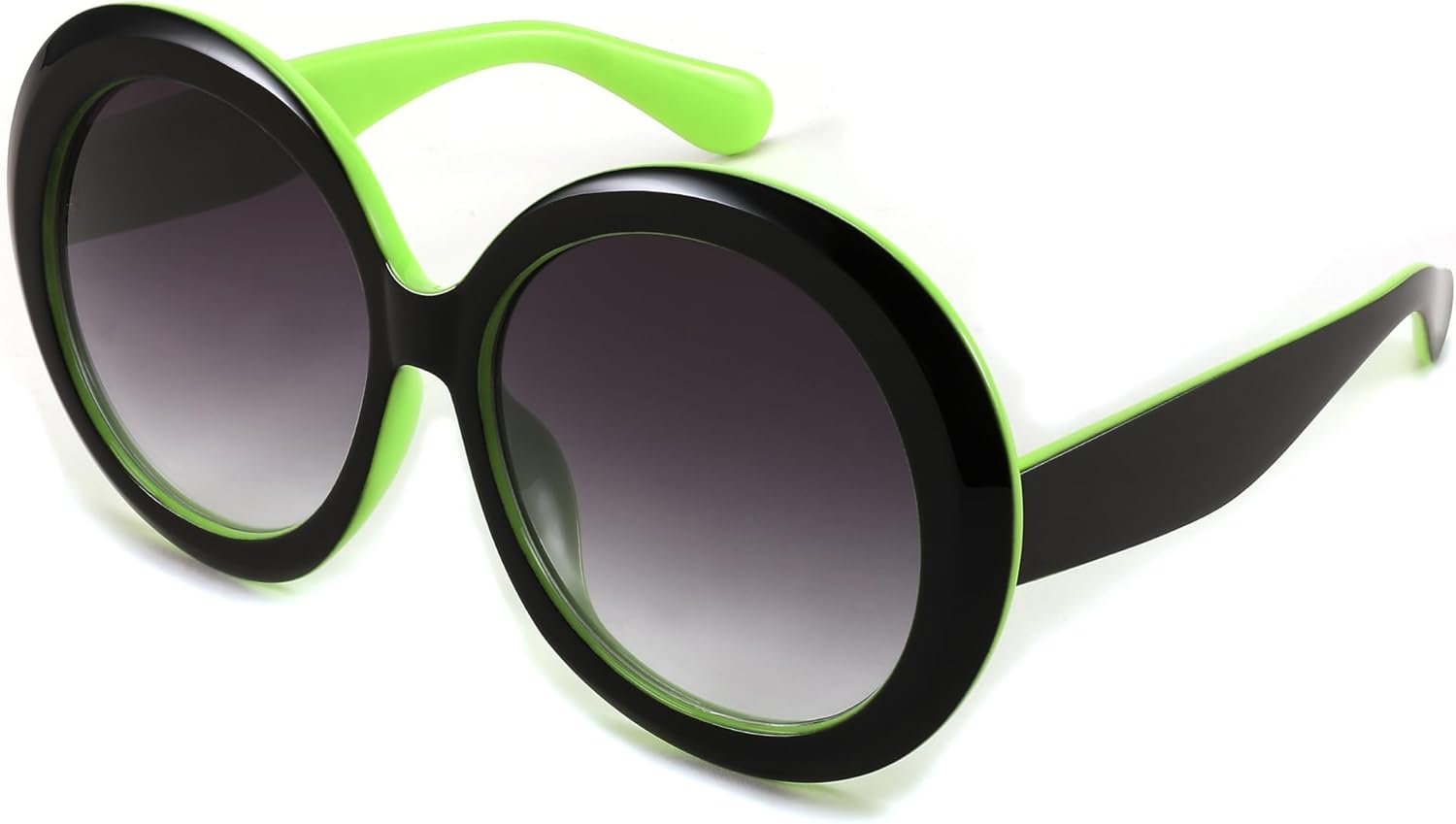 

Солнцезащитные очки FEISEDY овальной формы, модные, для женщин и мужчин, стильные, в ретро-стиле, с большой оправой, для отдыха, с защитой UV400, B0017, 008black - Green