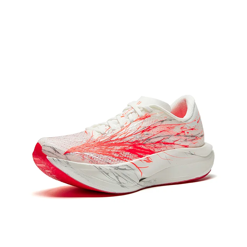 ANTA C202 7.0 Synthetic Leather Low top Running Shoes мужские Papyrus White/Neon Bright Dark Red/Silver — фото 3