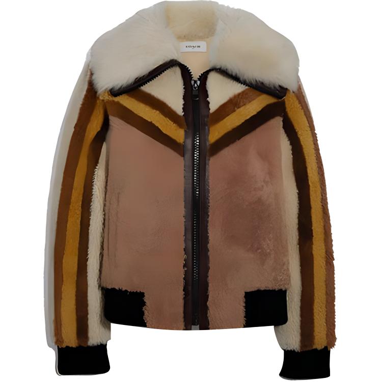 

COACH Женская шуба цвета Carob с лацканом Moderate