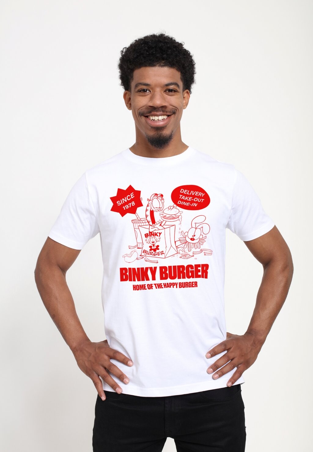

Футболка с принтом GARFIELD 45 BINKY BURGER Henry Tiger, белый