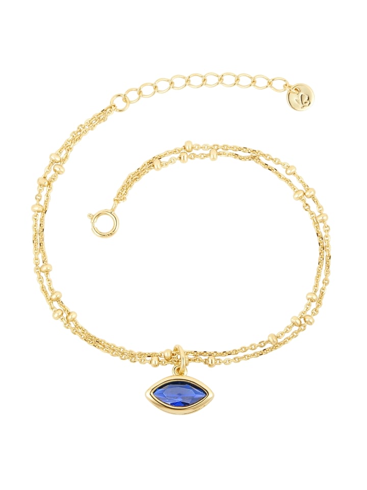 

Glanzstücke München Браслет «Всевидящее око» из стерлингового серебра с цирконием в оправе из желтого золота