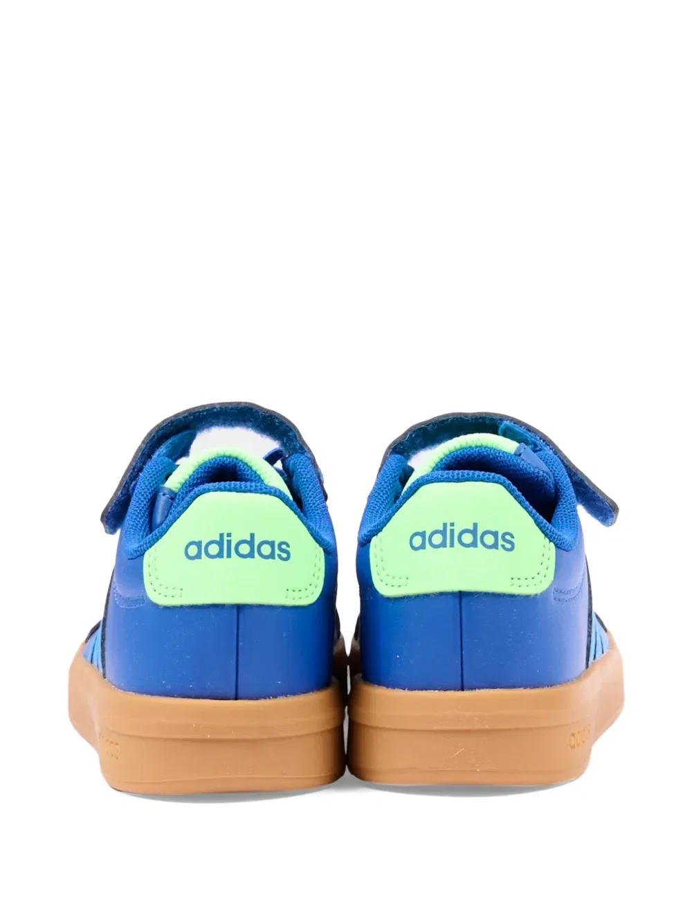 Кроссовки в полоску с ремешком на липучке Adidas Kids, синий — фото 3