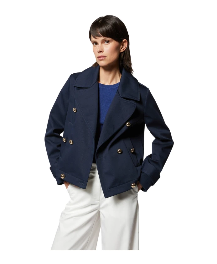 

Двубортный пиджак с золотыми пуговицами Silvian Heach, синий