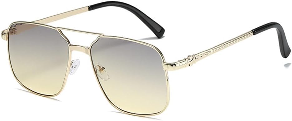 

Женские солнцезащитные очки в квадратной металлической оправе желтого цвета, модные очки с защитой от УФ-излучения, мужские винтажные очки с красными линзами LVTFCO, Mty113 Yellow Green