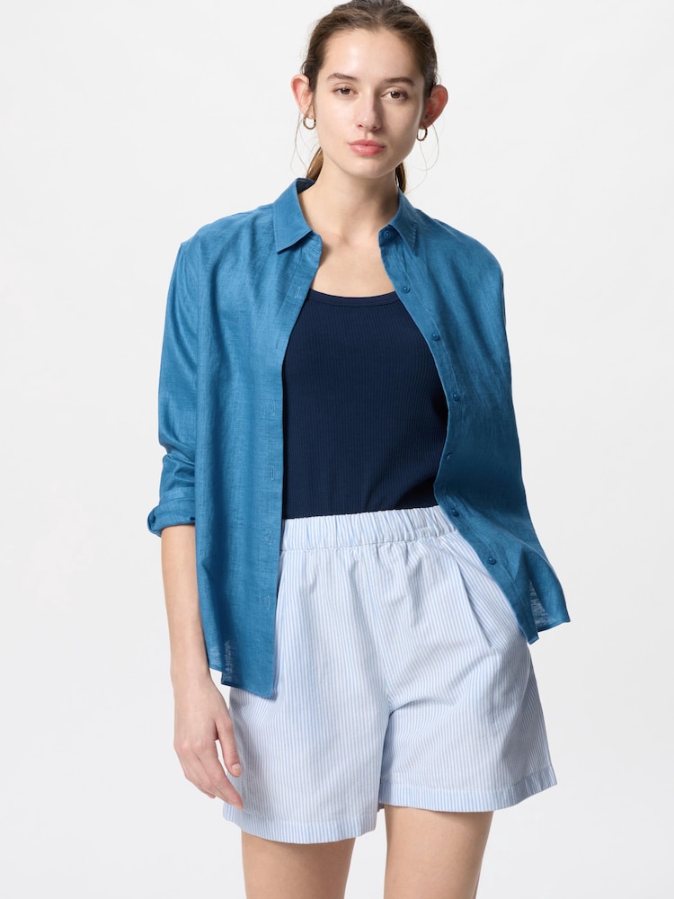 

Легкие шорты из хлопка Uniqlo, синий