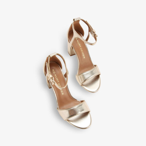 Босоножки на каблуке Faryn из искусственной кожи Kg Kurt Geiger, золотой — фото 2