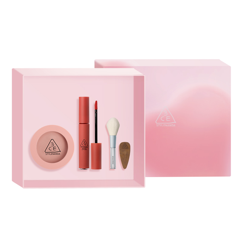 

Монохромный блаш набор жидких помад Long Lasting легко растушевывается натуральный 3CE, Nude Pink+Russet красный