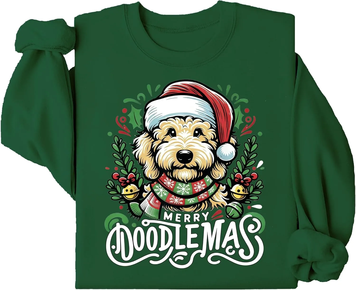 

Свитшот с капюшоном Goldendoodle Merry Doodlemas