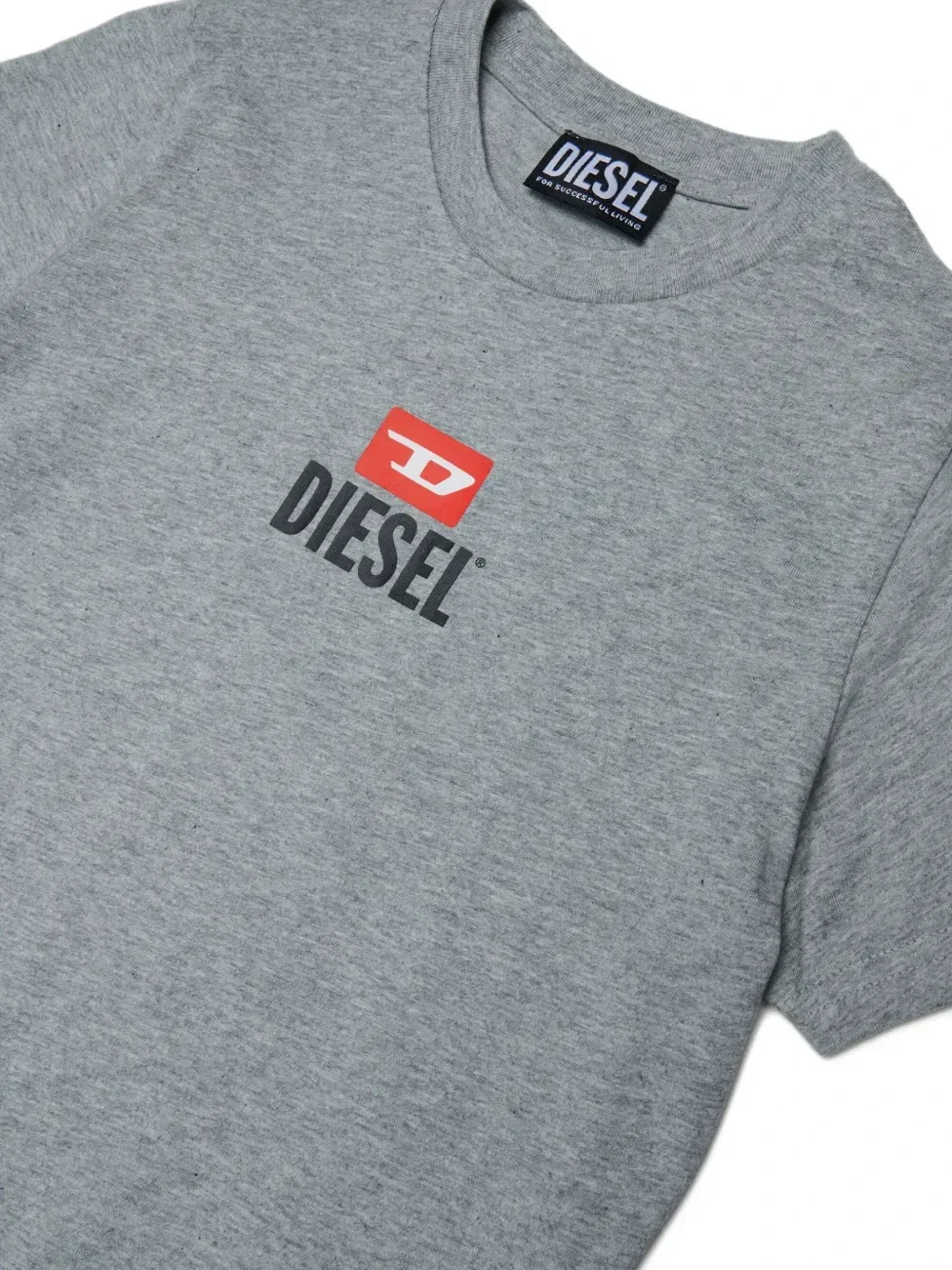 Комплект из футболки и шорт с логотипом Diesel Kids, серый — фото 3