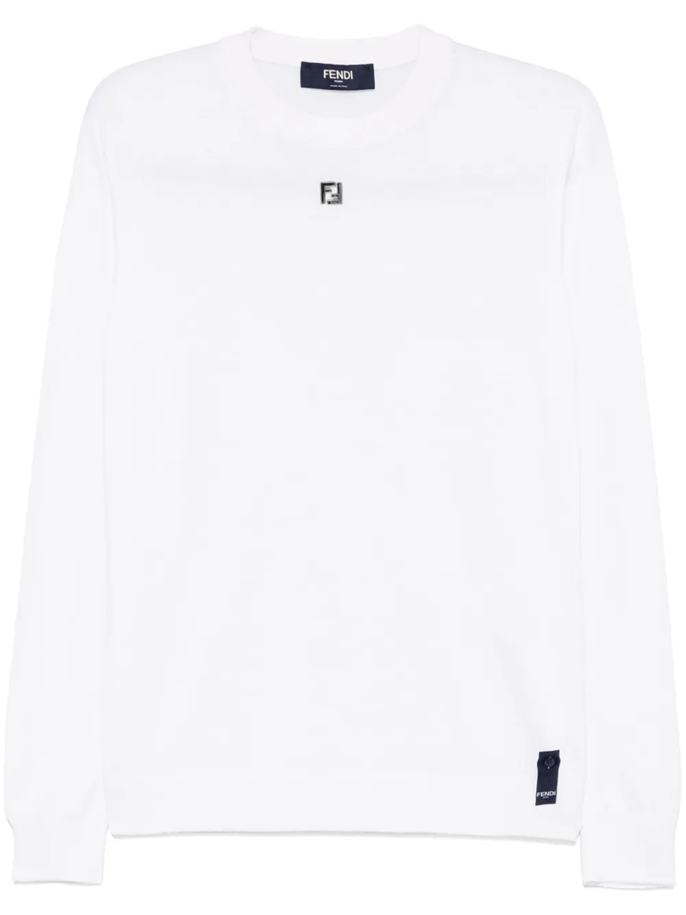 

Свитер с логотипом FF FENDI, белый