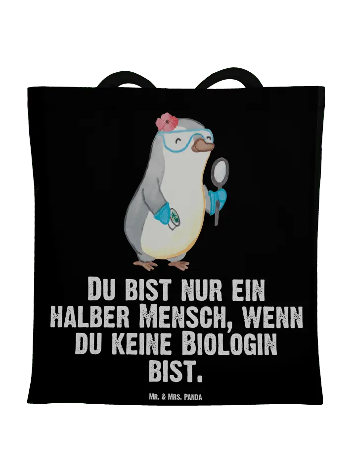 

Сумка для переноски Mr & Mrs Panda Biologin Herz, черный