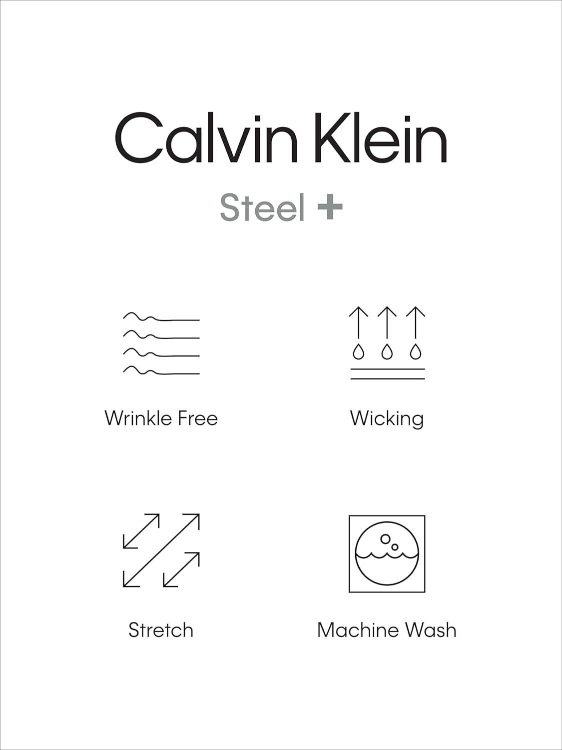 Мужская рубашка Calvin Klein, облегающая, нескользящая, однотонная, Jet Black — фото 4