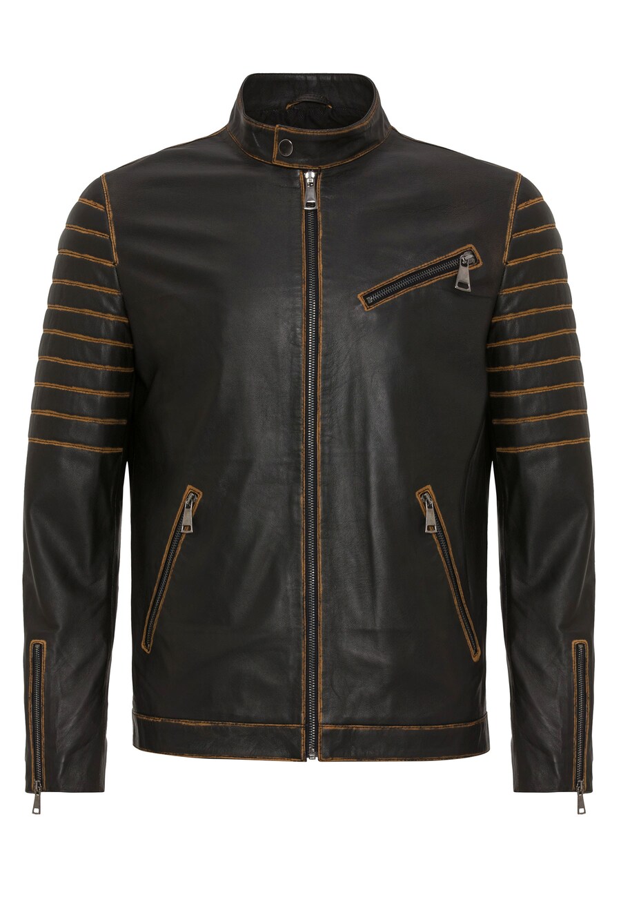 

Кожаная куртка Jimmy Sanders Between-Season Jacket, черный