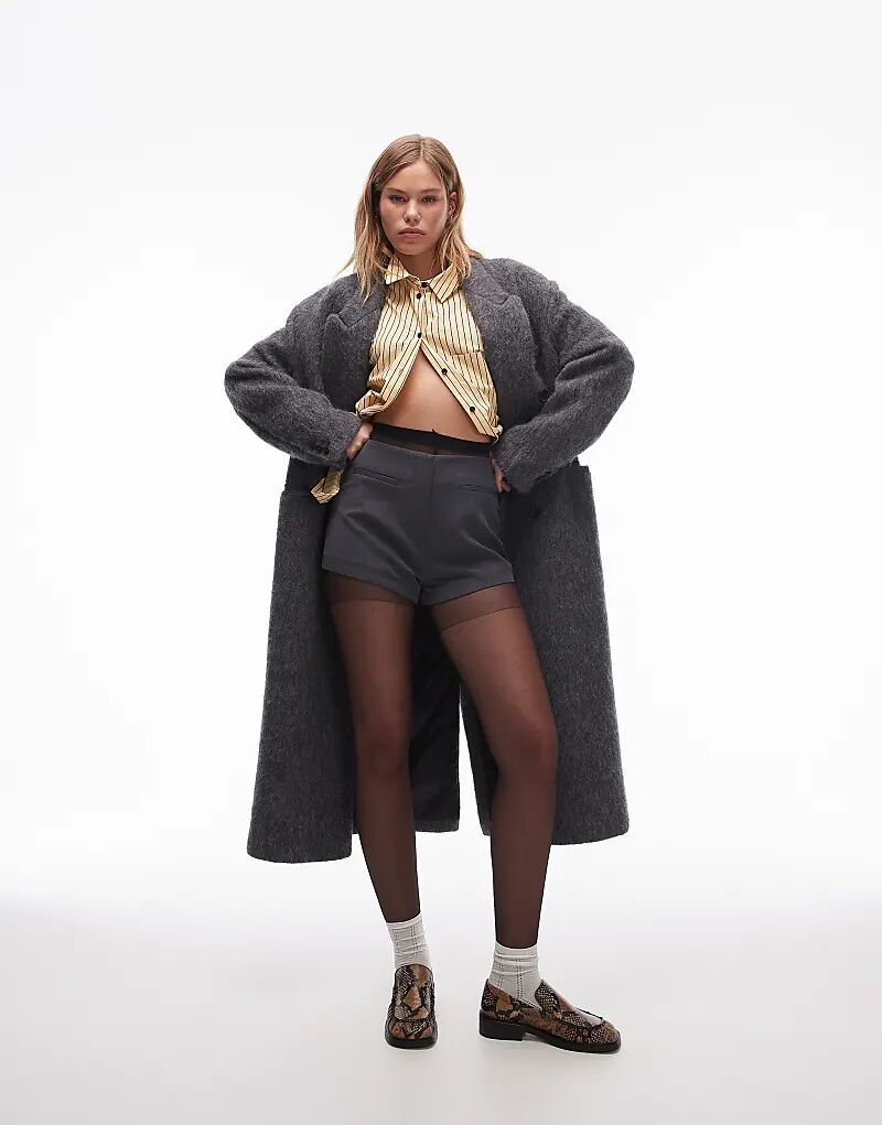 

Шорты-шорты серого цвета Topshop