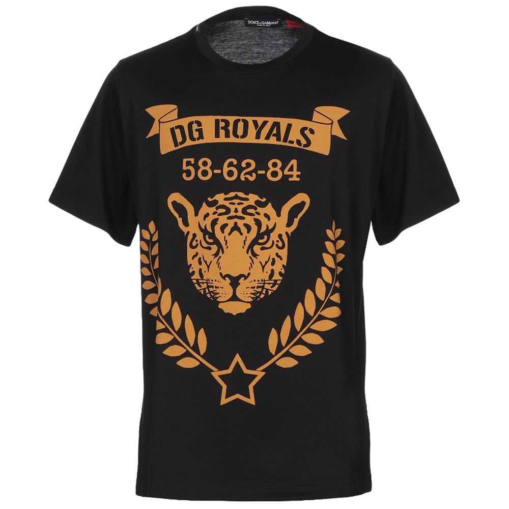

Черная хлопковая футболка Dolce & Gabbana