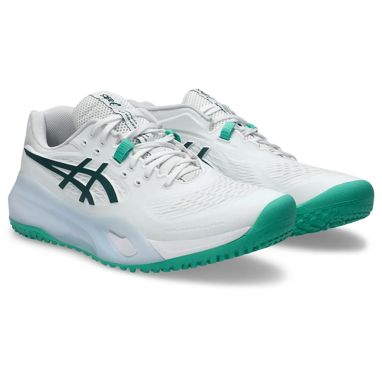 Мужские кроссовки для тенниса «GEL-RESOLUTION 10 OC» от ASICS, White-Darkneptune(101)