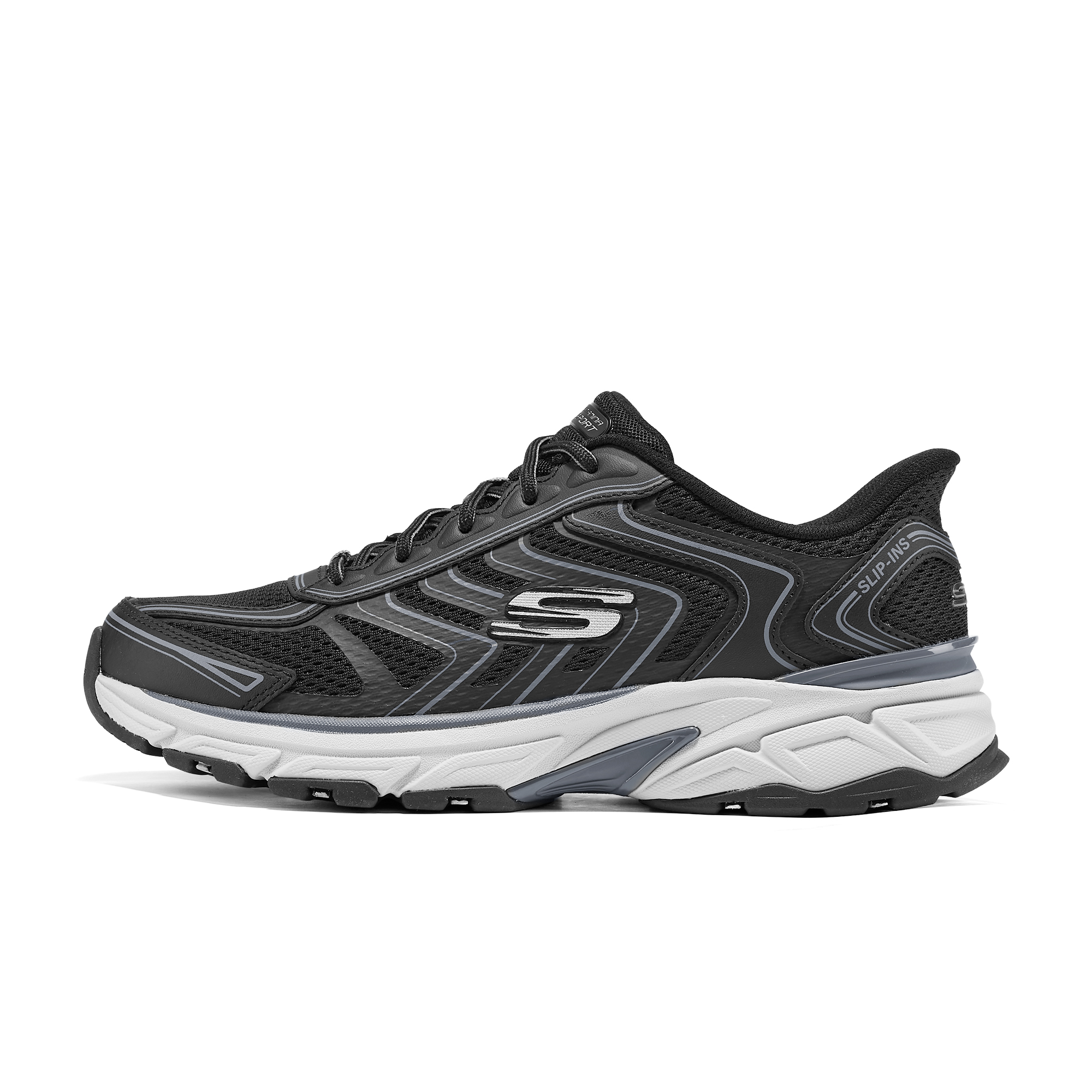 

Skechers Низкие повседневные туфли Silver Wing, мужские, черные
