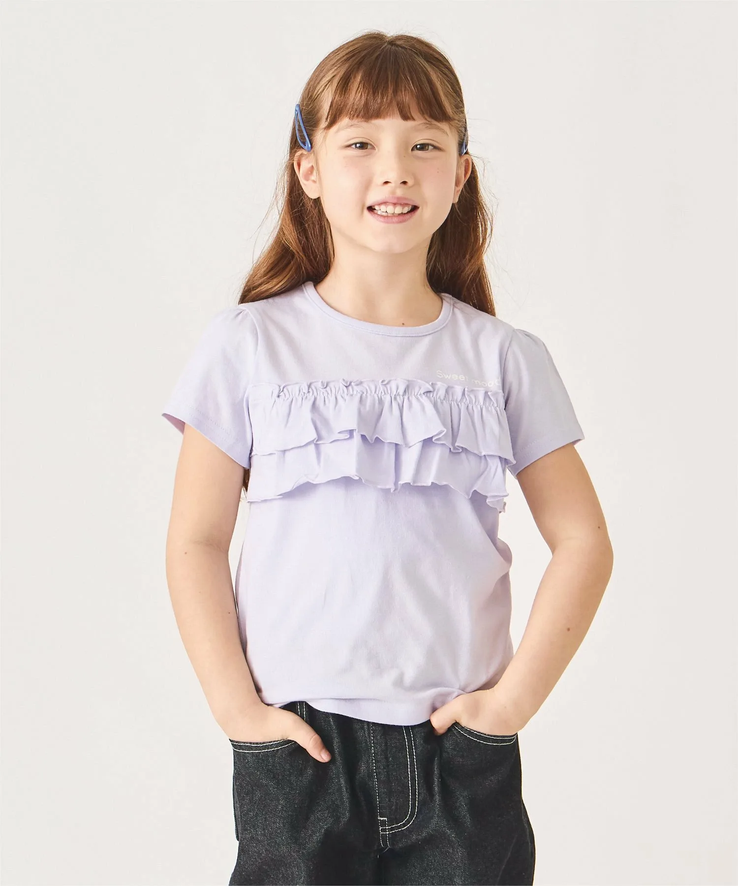Футболка с оборками Ever Closet, Lavender