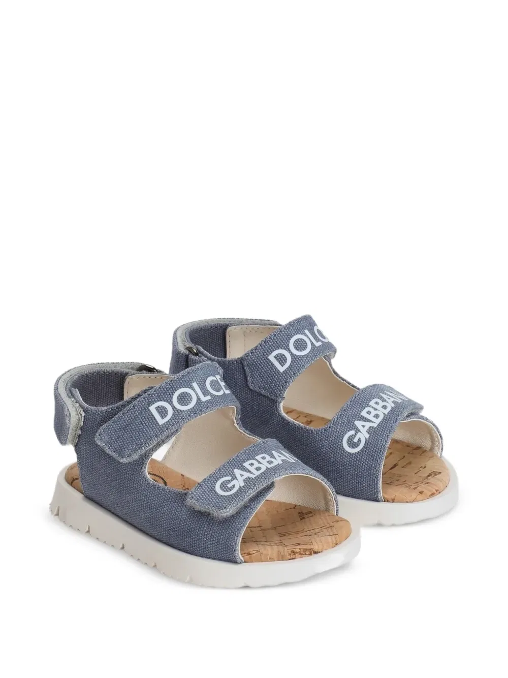 Сандалии из парусины Dolce & Gabbana Kids, синий