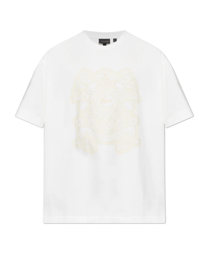 

Футболка с принтом в виде эмблемы подиума Lacoste, бежевый