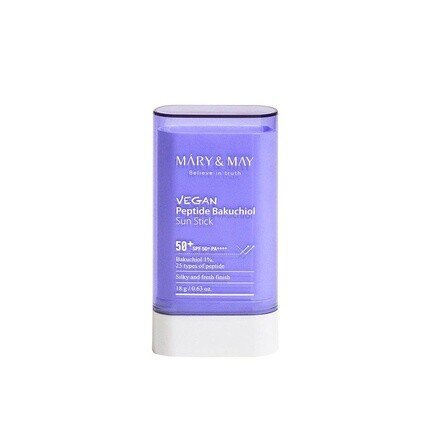 

Mary & May Vegan Peptide Bakuchiol Sun Stick SPF50+ PA++++ 0,63 унции 18 г Aging Control Bakuchiol 25 типов Peptide Sebum Care Matte Finish Korean Skincare Vegan Mary & May Mary&May