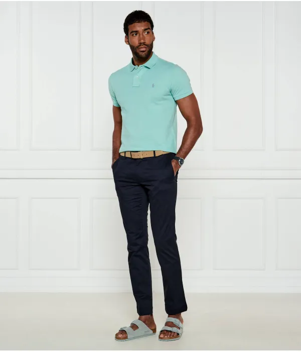 Футболка поло Slim fit Polo Ralph Lauren, ментол — фото 2