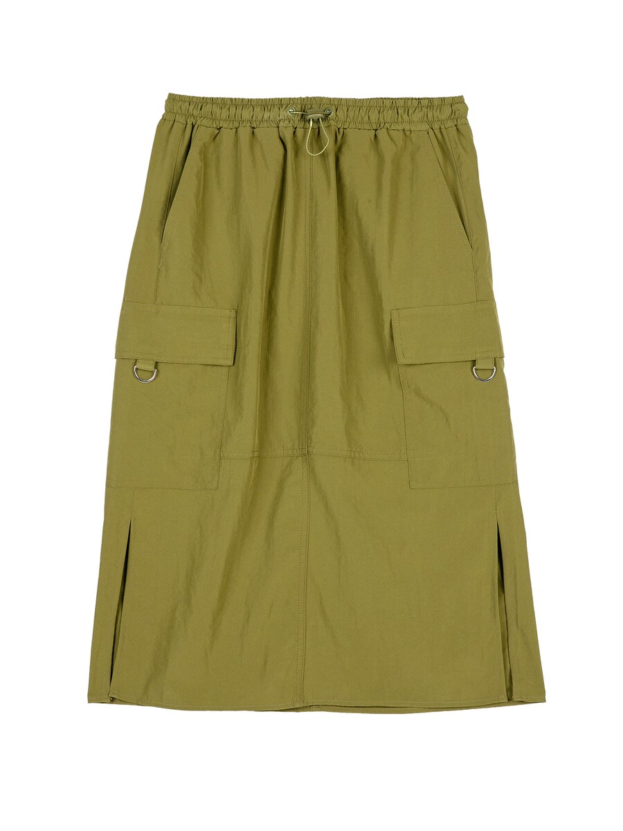 

Юбка миди Koton Skirt, оливковый