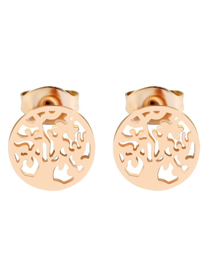 

Adeliás Женские серьги - серьги-гвоздики «Древо жизни» из золотистой нержавеющей стали