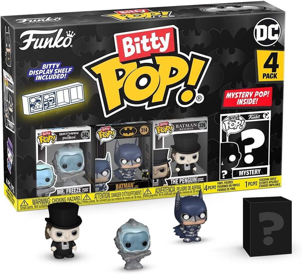

Funko POP! Бэтмен 85-я битти, 4 упаковки, 2,5 см, заморозить пингвина, джокера