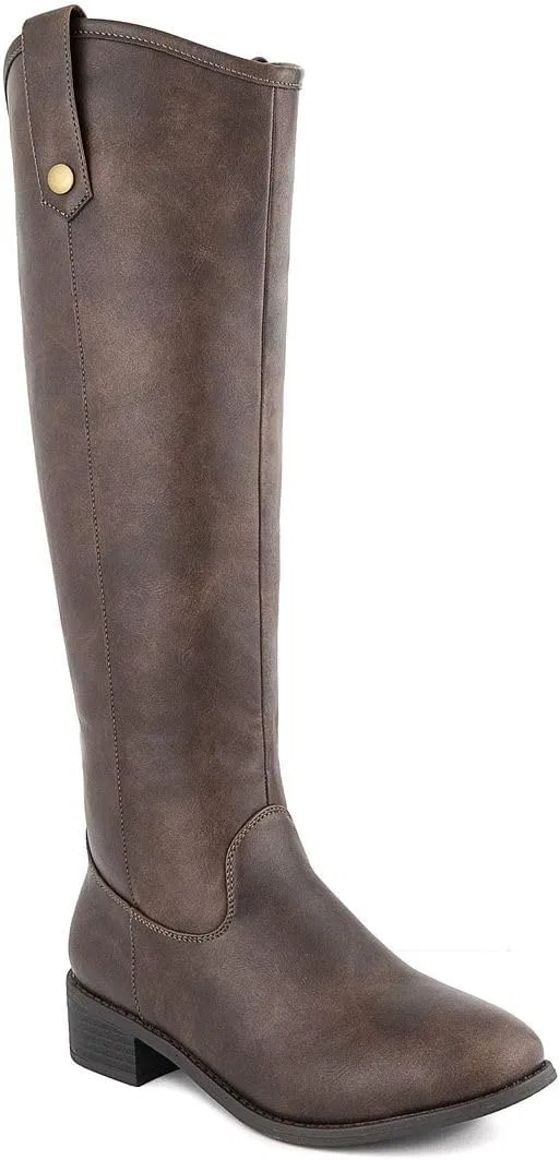 ЛОНДОНСКИЙ ТУМАН Благородные высокие ботинки для верховой езды LONDON FOG, 2-Dk Brown Distressed