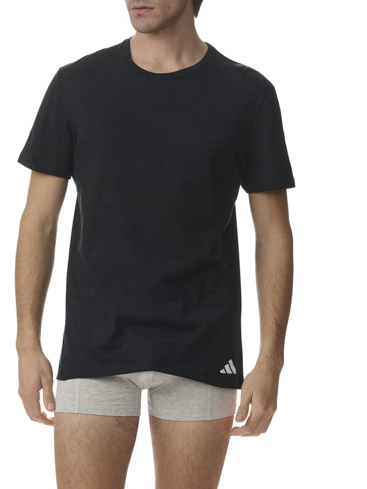 Футболка базовая 12P черного цвета adidas — фото 4
