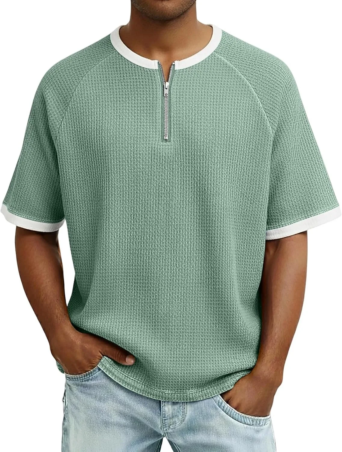 

Футболка с коротким рукавом и воротником 1/4 Zip Lmdudan