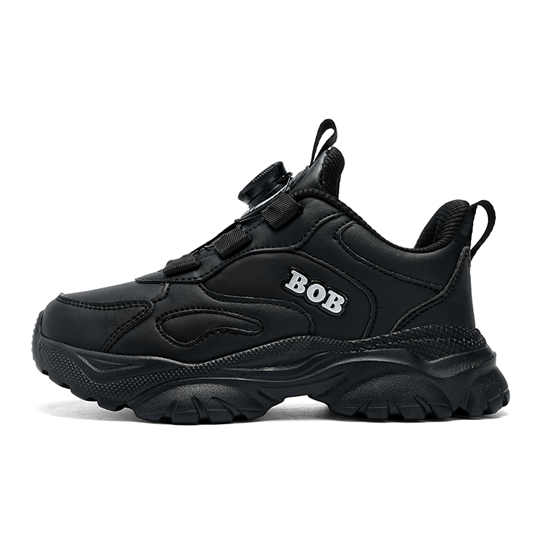 

Кроссовки для бега для девочек, нескользящие, водонепроницаемые, низкие, мужские, детские BOBDOG, черный