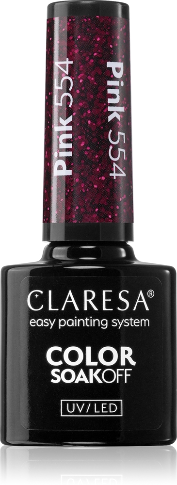 

Гель-Лак для ногтей Soakoff UV/LED с теплым оттенком Claresa, atspalvis pink 554 5 гр