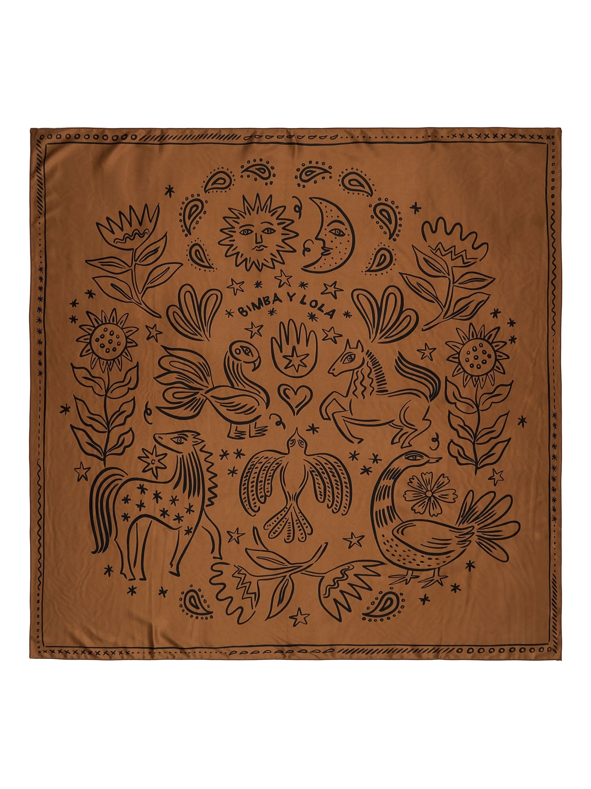 

Шарф с анималистичным принтом Bimba Y Lola, коричневый