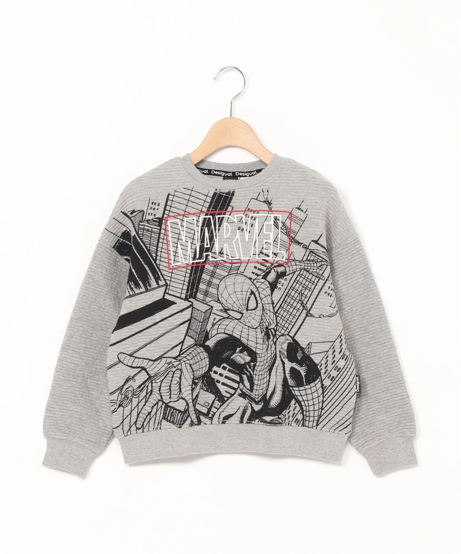 Толстовка с принтом Человека-паука из комиксов (100-150 см) Desigual, Gray/Black/2003 — фото 4