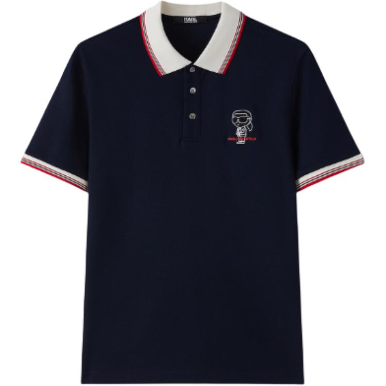 

Поло Karl Lagerfeld SS25 мужская KARL LAGERFELD / Karl Lagerfeld Jeans, синий