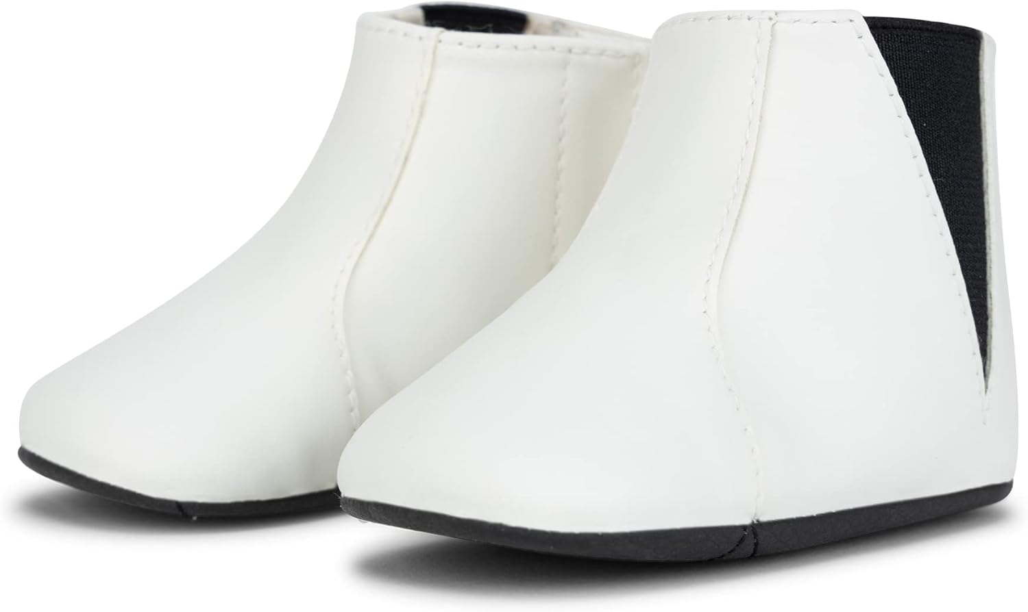 

JuJuBe Eco Steps - ботинки Челси для малышей и младенцев - моющиеся в стиральной машине детские туфли из веганской кожи, Snowy White